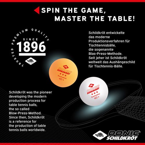Ping-pong  labda Donic Exclusive 3 csillagos fehér-sárga