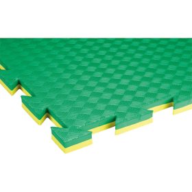   Puzzle szőnyeg Trendy Double Standard 100x100x2 cm zöld-sárga