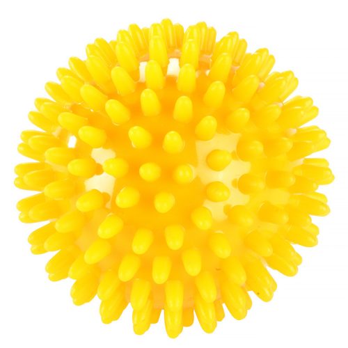 Tüskés masszírozó labda Trendy 8 cm sárga