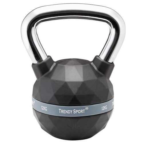 Kettlebell Trendy Premium fekete-króm 12 kg
