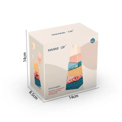 Montessori piramis érzékelő torony golyókkal