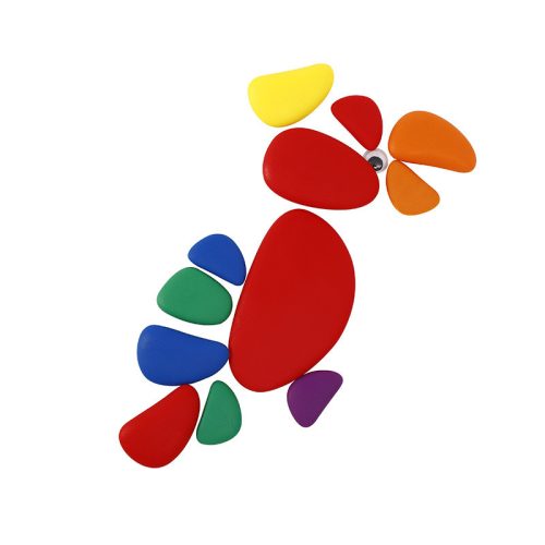 Montessori kreatív színes kavics puzzle