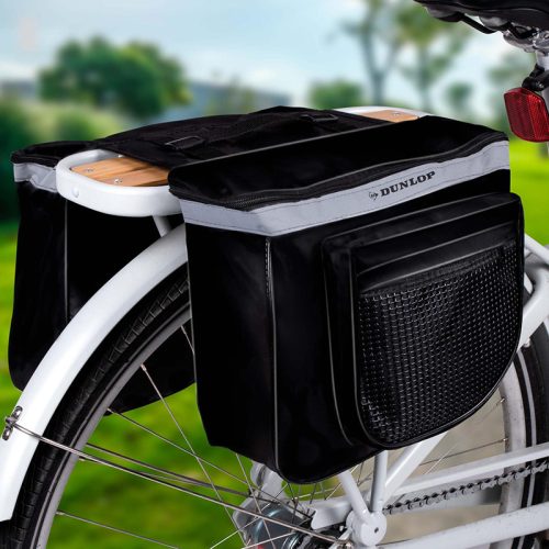 Kerékpártáska csomagtartóra dupla Dunlop 30x26x10 cm