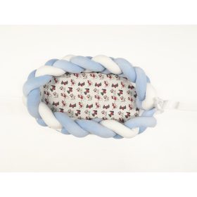   Babafészek szilikongolyó töltettel levehető plüss fonott fejvédővel,  kivehető kókuszbetéttel vagy szivacsbetéttel 40*70 cm  babafészek kutyás