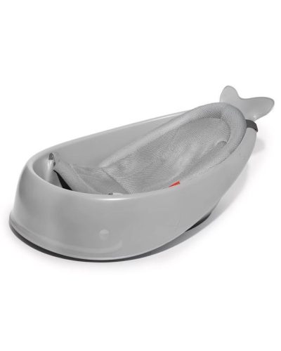 SKIP HOP Fürdőkád ergonomikus párnával Moby 3 fázis szürke