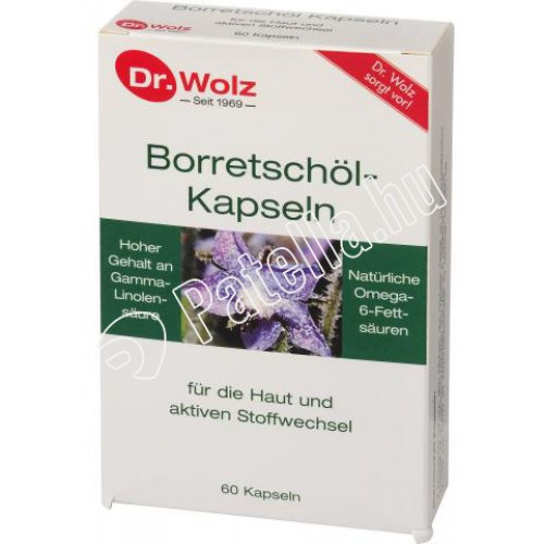 Dr.Wolz Borretschöl Borágóolaj Kapszula 60X