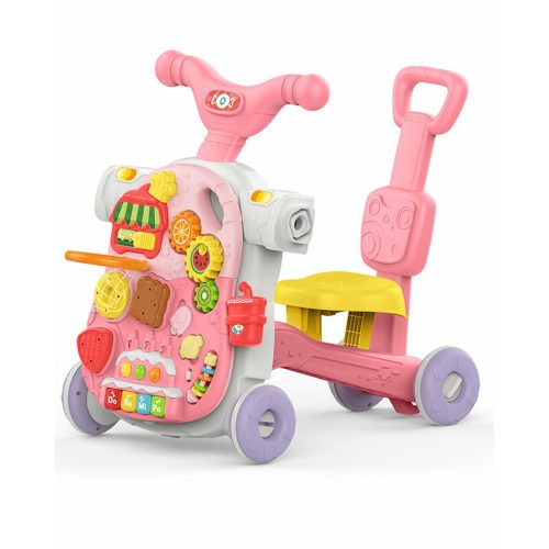 Kikkaboo készségfejlesztõ járássegítõ és asztal 4az1-ben Sweet Escape pink