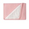 Kikkaboo takaró prémium pamut/sherpa kétoldalas 75x100cm Dream Big melange pink