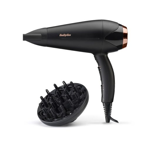 BaByliss D570DE Turbo Shine hajszárító 2200W, fekete-rose gold