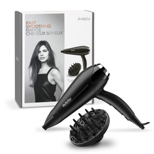 BaByliss D572DE Turbo Smooth hajszárító 2200W, fekete-ezüst