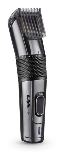 BaByliss E978E Carbon Titanium vezeték/vezeték nélküli hajvágó + trimmer, fémes-sötétszürke