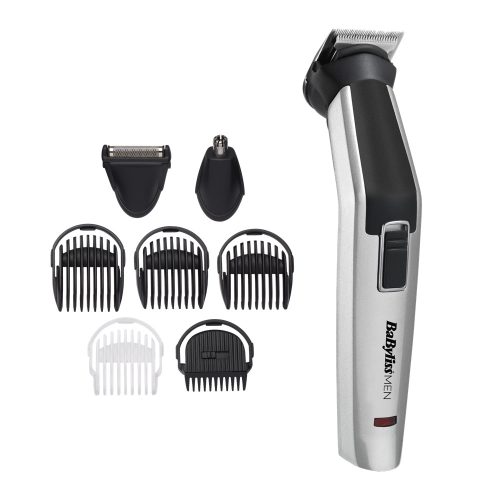 BaByliss MT726E 8az1-ben, arc- és testszőrtelenítő készlet, metálezüst