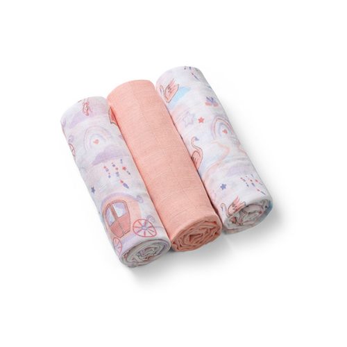 BABYONO Super Soft muszlin pelenkák 3 db - Őszibarack, 70x70 cm