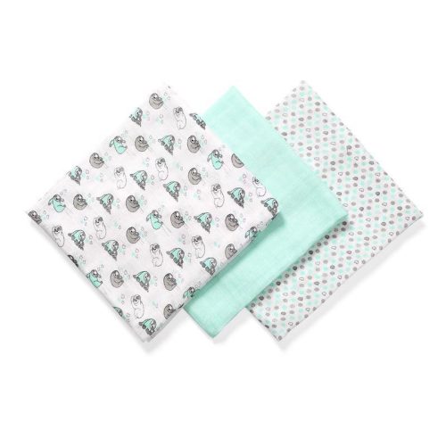 BABYONO Bambusz pelenkák 3 db menta - menta - bambusz pelenkák - bambusz pelenkák - menta