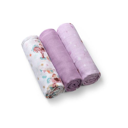 BABYONO Bambusz pelenkák 3 db Lila, 70x70 cm