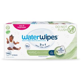   9x WATERWIPES Nedves törlőkendők, műanyagmentes Soapberry 60 db ( 540 db )