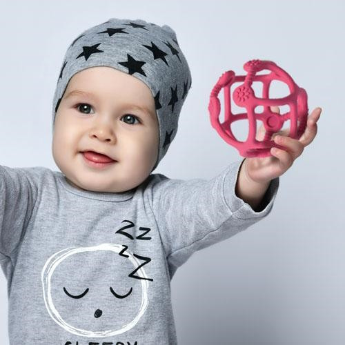 BabyOno rágóka - Ortho gömb szilikon világoskék 489/01