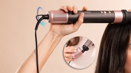 Bamba CeramicCare AirGlam Black - Hajformázó és hajszárító / 03464