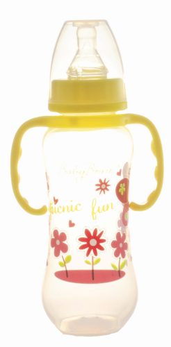 Babybruin 240 ml PP c.üveg fogóval karcsúsított sárga