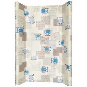 Merev pelenkázó lap 70x50 cm kék bagoly 