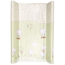 80X50 cm Merev pelenkázó lap zöld cica