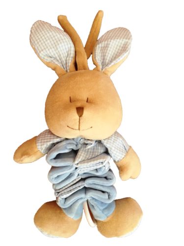 BB Plüss nyuszi harmónika zenélő 32cm pa kék
