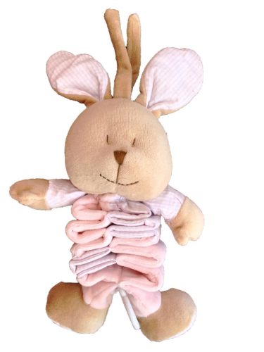BB Plüss nyuszi harmónika zenélő 32cm pa rózsa
