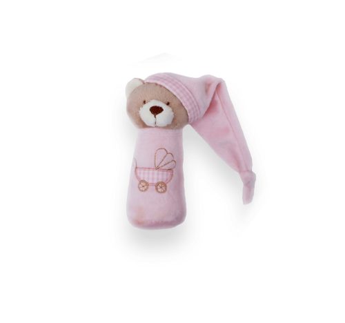 BB Marokfigura sapkás maci plüss 13cm sí rózsa