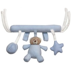 55043720 Plüss Macikás akasztó 23 cm kék