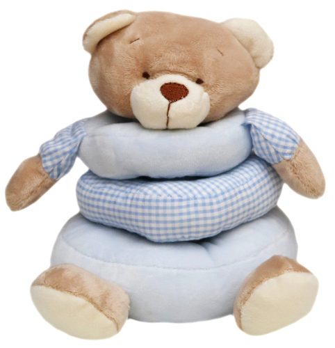 55043722 Gyűrűs maci 17 cm kék