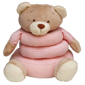 55043722 Gyűrűs maci 17 cm rózsa