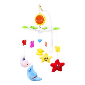   Plüss Hold és csillag forgó zenélő,gombaház óraművel 