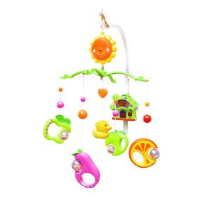   Gyümölcsös műanyag forgó zenélő,világító gombaházzal 