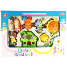 Műanyag forgó zenélő háziállatok villogó házikóval 