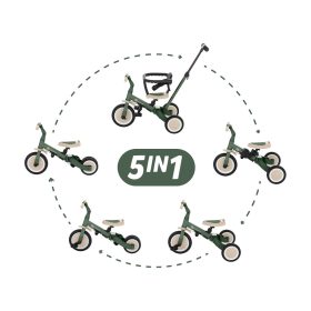 PETITE&MARS Multifunkciós tricikli 5in1 Turbo Misty Green