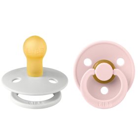   BIBS játszócumi - Colour natúr kaucsuk 0-6 hó harmat és cseresznyevirág 2 db