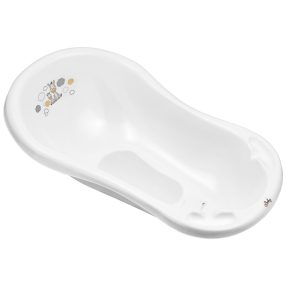   MALTEX Kád dugóval és csúszásgátló talppal Zebra 84 cm - Fehér