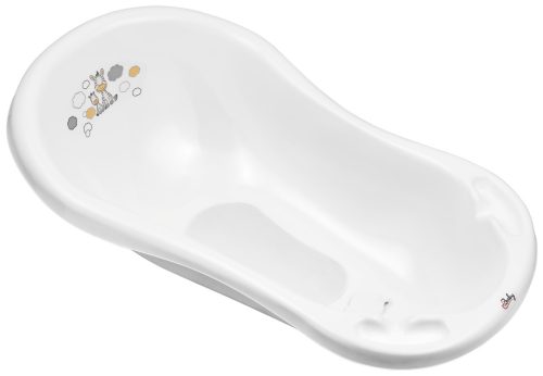 MALTEX Kád dugóval és csúszásgátló talppal Zebra 84 cm - Fehér