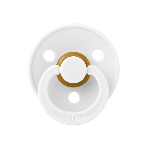 BIBS játszócumi - Colour natúr kaucsuk 0-6 hó hófehér 1 db tasakban
