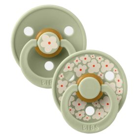   BIBS játszócumi - Studio Jázmin Colour natúr kaucsuk 6-18 hó zsálya mix 2 db