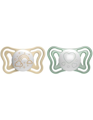 CHICCO Physio Light szilikon éjszakai cumizó 2-16m, 2db