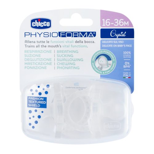 CHICCO Physio Luxe cumi Physio Luxe teljesen szilikon 16-36m kristály, 2 db