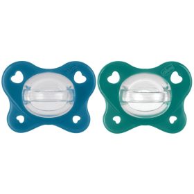   CHICCO Cumlík Physio Dual Soft silikónový chlapec 16-36m, 2 ks