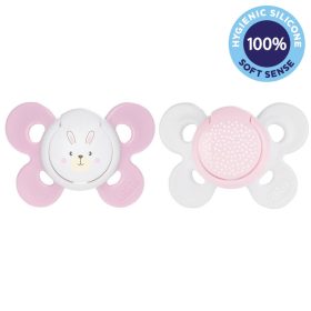   CHICCO Physio Comfort szilikon cumi lány - nyuszi/pöttyös 2 db, 0-6 m
