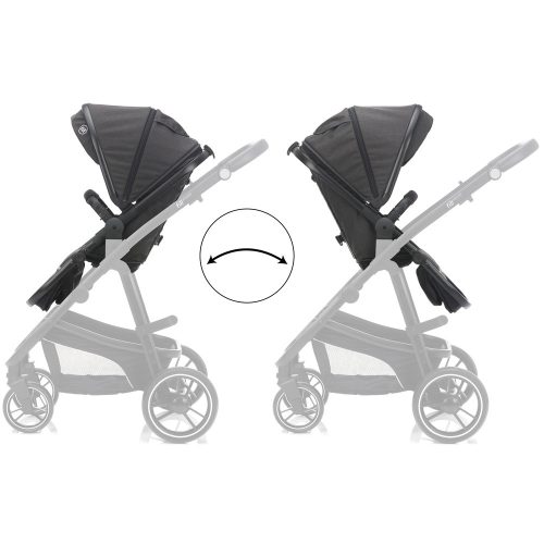 Fill multifunkciós babakocsi Jaguar sötétszürke melange 775-17