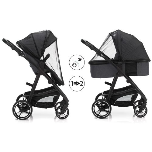 Fill multifunkciós babakocsi Jaguar sötétszürke melange 775-17