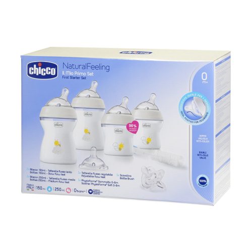 CHICCO Natural Feeling újszülött induló készlet semleges 0m+