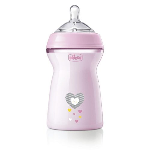 CHICCO Natural Feeling cumisüveg 330 ml lány 6m+