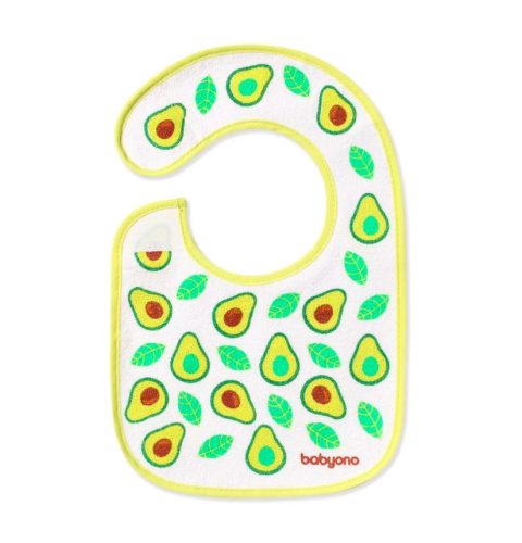 BABYONO Előke  Frottír, kicsi, vízálló avokádó 3hó+