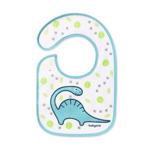BABYONO Előke Frottír, kicsi, vízálló dinó 3hó+